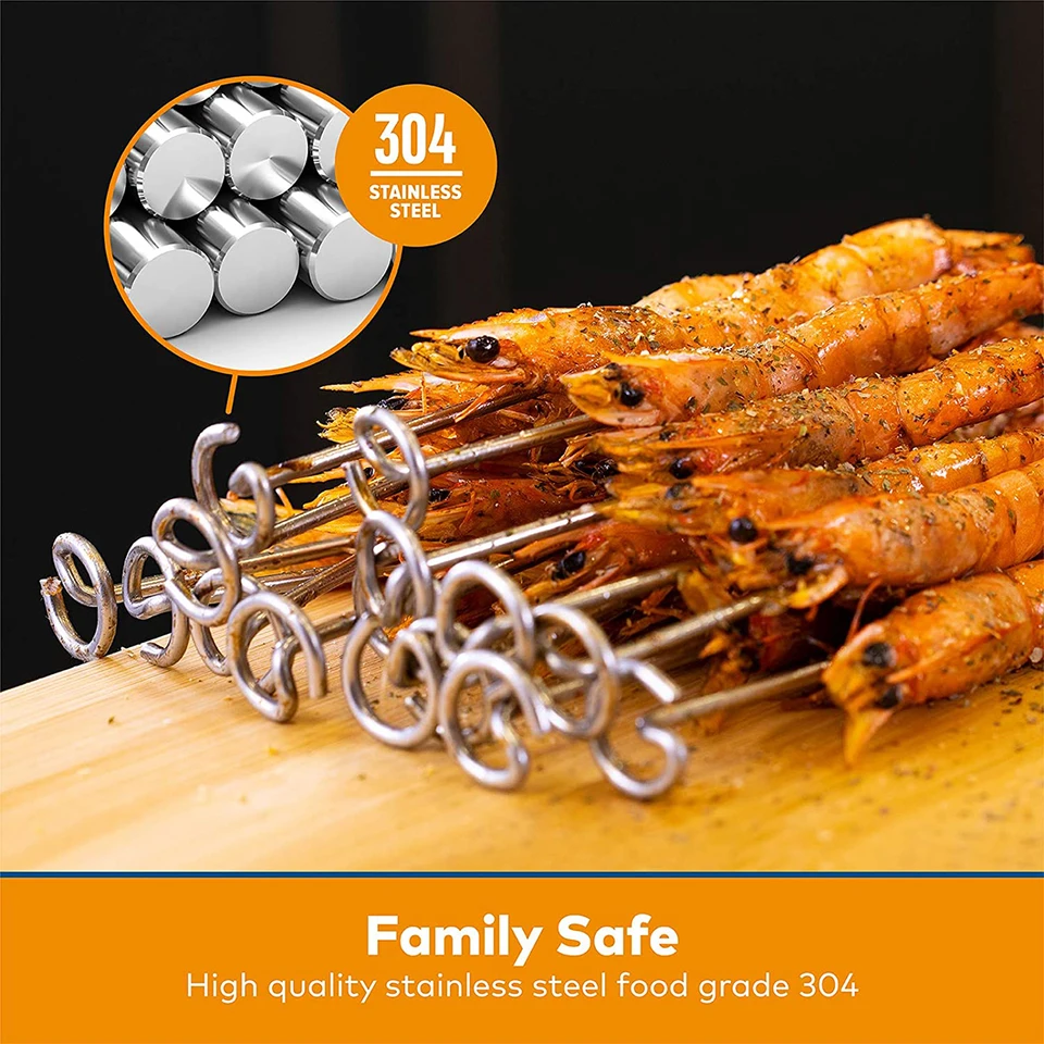 Air Fryer Vertical Rack Skewer Stand Stainless Steel Vertical Barbecue Skewers Stand BBQ Skewer Chicken Kabobs