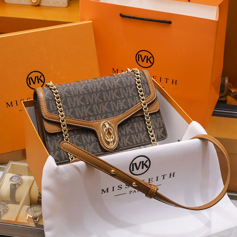 

Роскошная дизайнерская сумочка, новинка 2023, универсальная женская сумка через плечо премиум-класса, модная сумка через плечо в стиле ретро с цепочкой и подмышками