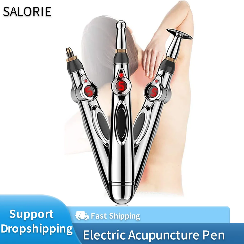 Electric Acupuncture Pen Body Massager Massage Pen Electronic Meridians