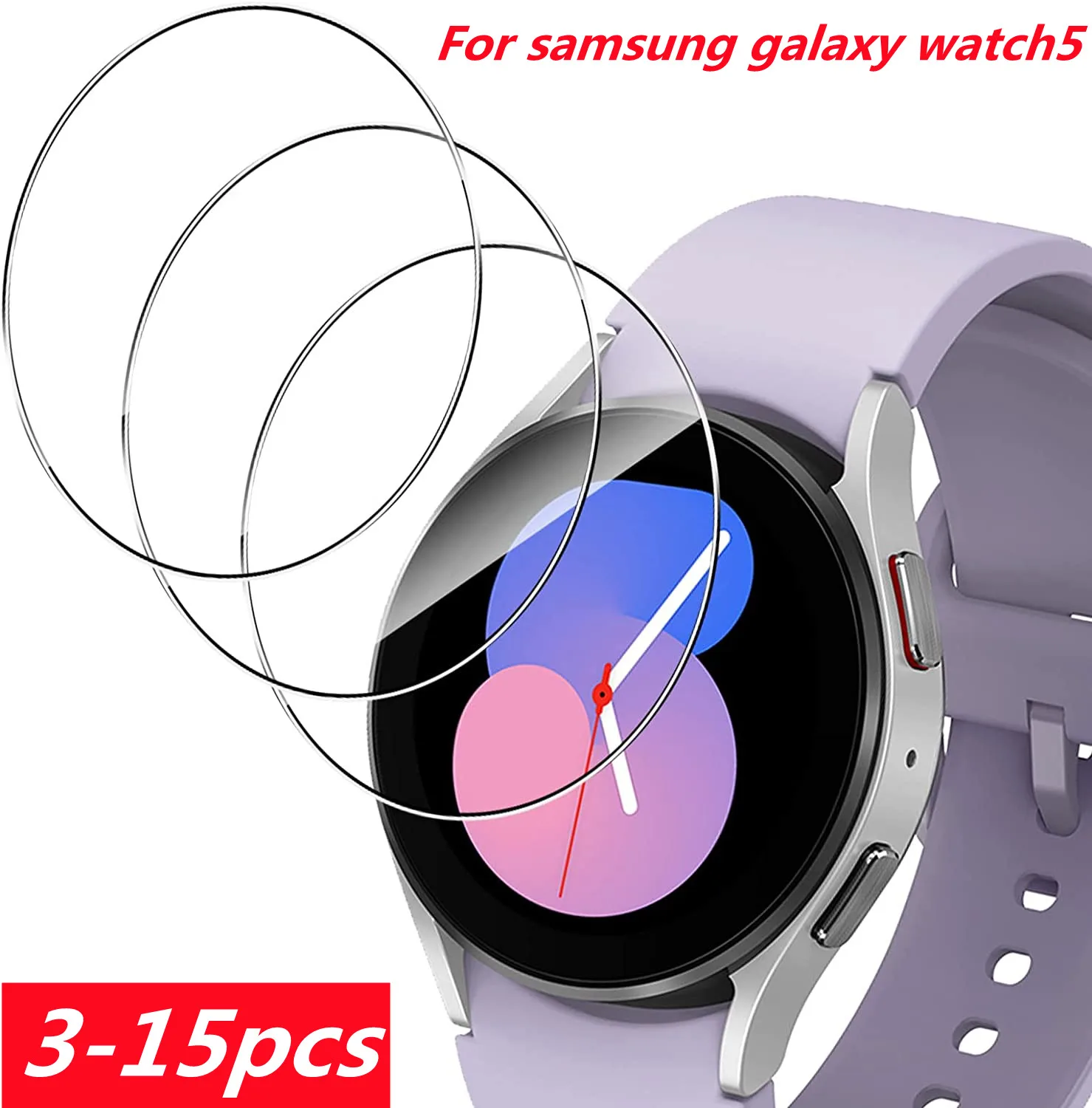 Pellicola Temperata 3-15 Pezzi Per Samsung Galaxy Watch5 Proteggi Schermo 40Mm Su Galaxy Watch5 Series Accessori Per La Protezione Dello Schermo