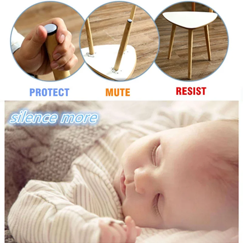 Chair Pads Furniture Leg Pads Rubber Feet Self-Adhesive Floor Protector Slider Glides