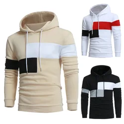 2023 New Men's Hoodies Spring Autumn Casual Patchwork Sweatshirts Male Tracksuit Top Fashion Men's Clothing Pullovers Hoodie Men