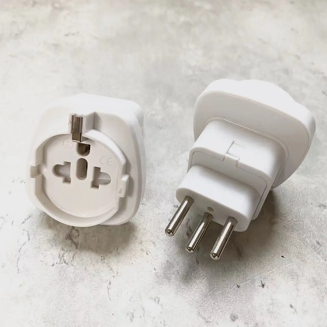 Adaptador De Enchufe Europeo A Americano - 10A 250V, Blanco, Compacto, Ideal Para Viajes A EE.UU., Canadá Y Japón