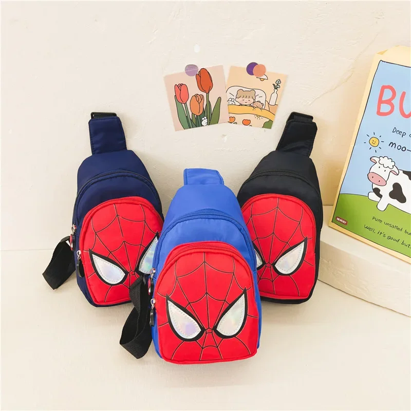 Disney Marvel Cartoon Children's Shoulder Bags Anime Spiderman Frozen 2 High Capacity Chest Bag Unisex Messenger Bag Kids Gifts