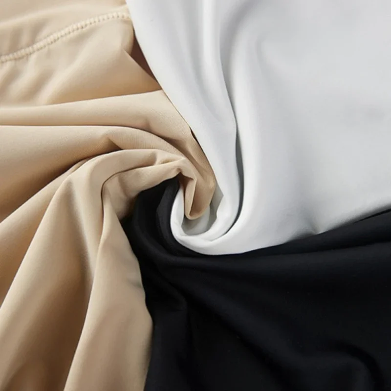 Women High Waist Panties Safety Short Pants Anti Exposure Underwear Corset Pants M L XL Black Skin White Ice Silk Traceless