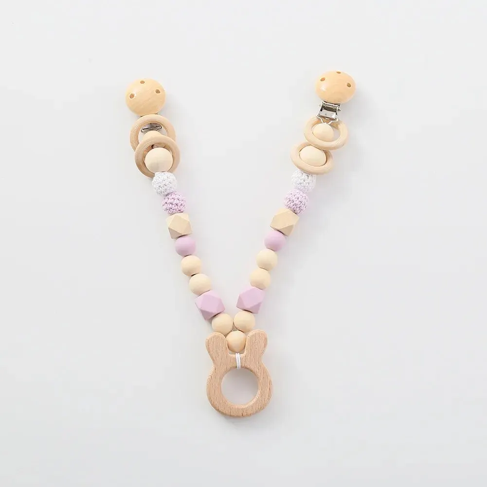 Bebeluș croșetat manual animal fag elefant iepure suzetă clip cărucior pandantiv accesoriu calmant bebeluș suzetă lanț_voghion.com