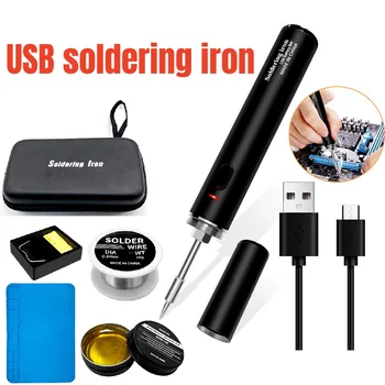 USB 무선 충전 전기 납땜 인두 주석 휴대용 납땜 인두, USB 고속 충전 마이크로 전자 수리 용접 도구 키트 인두기 무선인두기 무선 인두기 무선인두