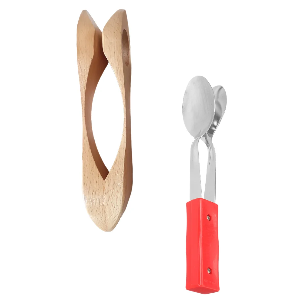 

2pcs Musical Instrument Spoons Funny Music Instrument Education Spoon Playthings