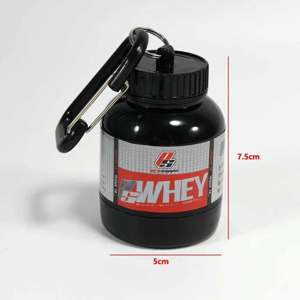 100ML Portable Protein Powder Bottle With Whey Keychain Health Funnel  Medicine Box Small Water Cup Outdoor camping Container - AliExpress