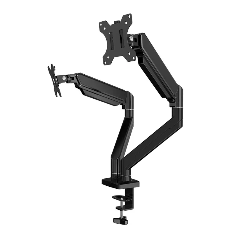 Monitor Holder Stand Dual Monitor Arm Holds Up To 20 Lbs Desk Mount Stand Adjustable Height and Angle for 13 To 32 Inch Screens