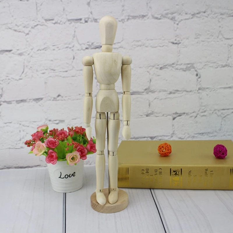 Wooden Drawing Draft 14 Various Poses Drawing Material Movable Model Doll 14 Cm