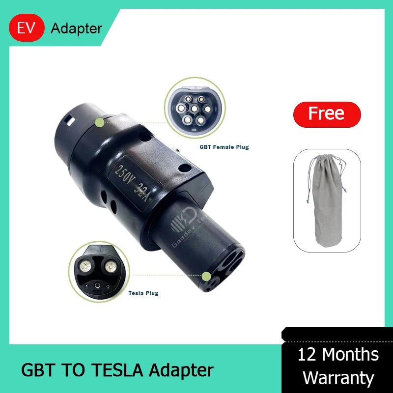 Gbt Gb/T 32A 7Kw Ev Plug A American Tesla Super Charger Tpc Nacs Adapter Ricarica Ev Per Tesla Model S X Y 3