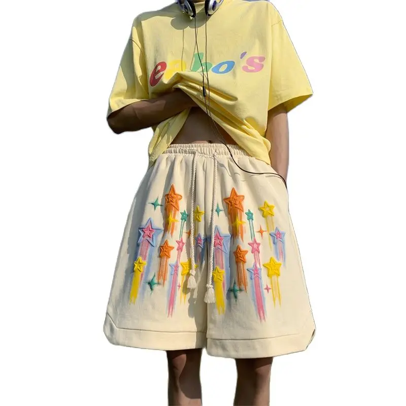 

Men's Summer Casual Knee Length Shorts Loose Elastic Waist Beach Style Size M-5XL