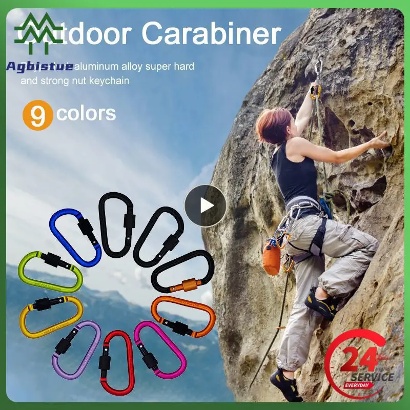 

1~10PCS Buckle D-ring Lock Key Outdoor Carabiners Aluminum Mountaineering Carbine Clip Camping Hiking Buckle Locking Accessories