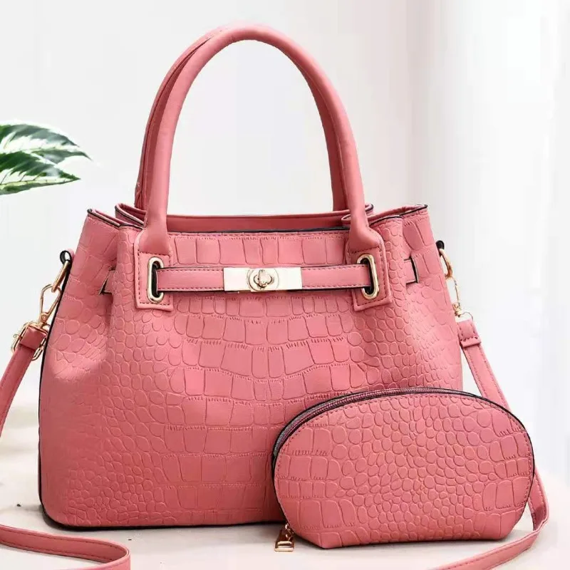 

Crocodile Stone Pattern Composite Bag New Fashion Shoulder Crossbody Bags Texture Leather Handbag Light Luxury Versatile Satchel
