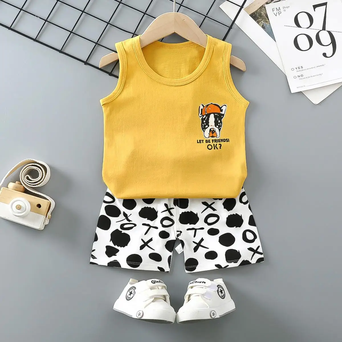 Brand Summer Clothing Toddler Outfit Baby Boy Clothes Set Sleeveless Vest+shorts 1 2 3 4years Old Kids 2pcs/set Girls Vest Sets small baby clothing set	 Baby Clothing Set