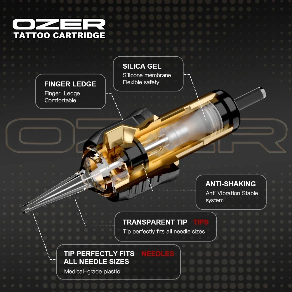 OZER 20 Pcs/Box Tattoo Cartridge Needles RL RS RM Disposable Sterilized Safety Tattoo Needle For Tattoo Machines Tattoo Supplies 3