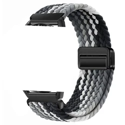 Woven Magnetic Buckle Nylon Wristband Strap - 20mm (Gradient black)