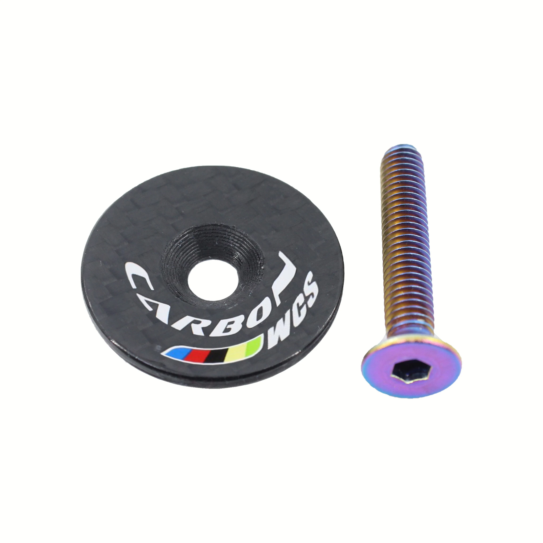 Bike 3K full carbon fibre bicycle stem cover carbon bike headsets top caps SUS304 stainless steel bolts M6x35mm bike stem cap