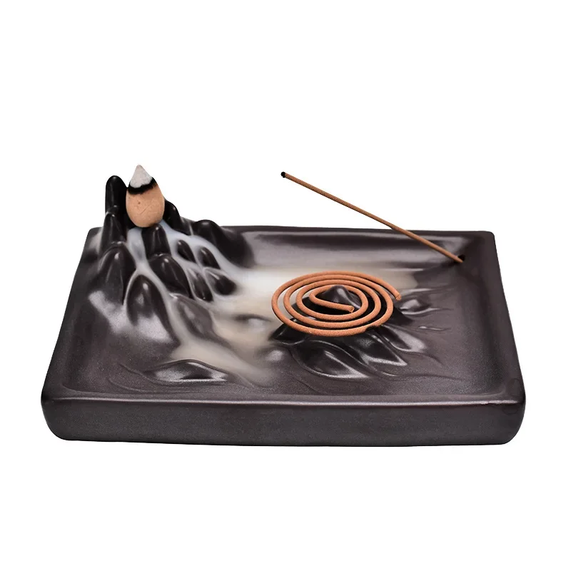 New Creative Decoration for Reverse Flow Incense Burner, Ceramic Ornaments, Zen Home Bedroom Office Decoration Line Incense, 1Pc