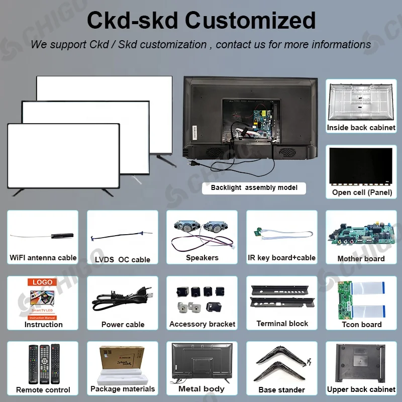 Smart TV For Tv Inteligente 4k Ultra Hd 55 Pulgadas Led Factory Home Hotel Android Televisores Led TV HD
