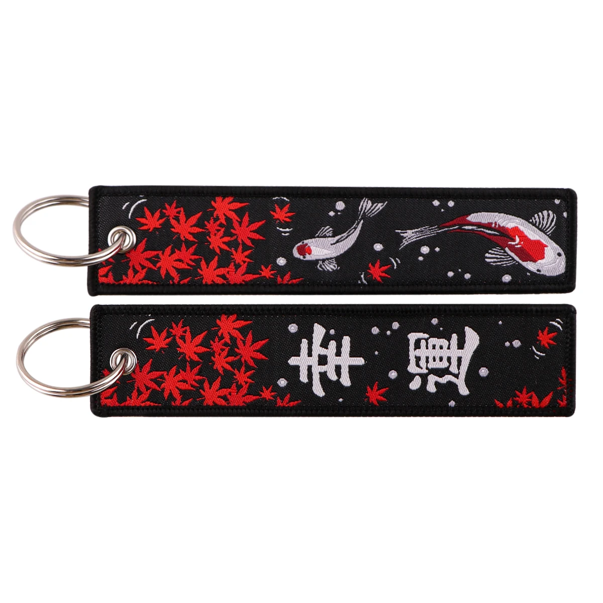 Anime Keychain Japanese Cool Embroidery Key Fobs Key Tag For Motorcycles Cars Backpack Friends Gifts