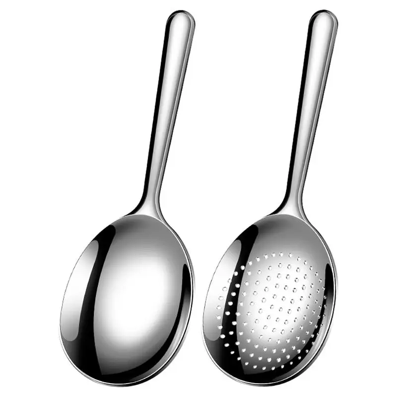 

Serving Spoon Stainless Steel Soup Ladles Heat Insulated Handle Kitchen Utensils Set Household Serving Utensils set Tools