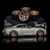 Chika 1/64 Nabes X Chika Rays TE37SL Modified wheels 10.5mm 9.7mm 8.9mm 8.5mm attitude wheels alloy car model 4