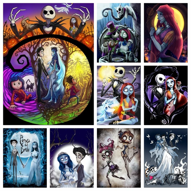 Nightmare Christmas 5d Diamond Painting  Nightmare Christmas Haunted  Mansion Art - Diamond Painting Cross Stitch - Aliexpress