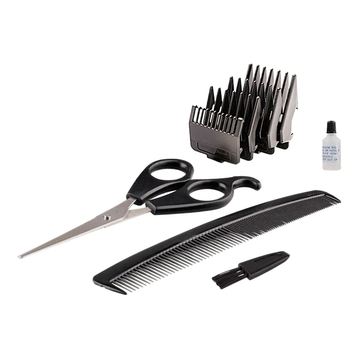 Набор для стрижки Vitek VT-2520(BK) (Лезвия из стали, длина при стрижки от 3 до 12 мм, в комлекте - ножницы, расческа, щётка для чистки, масло, 4 насадки)