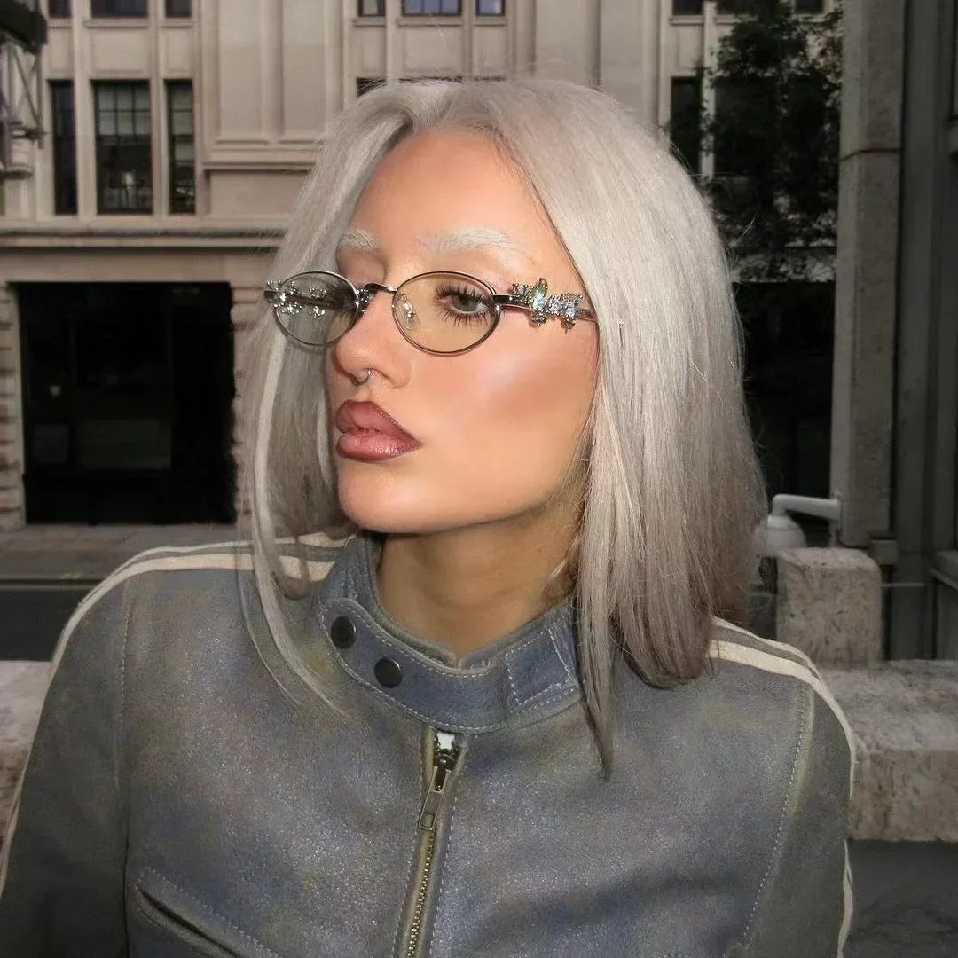Fashion Comfort Versatile Decoration Glasses Luxury Brand Designer Men And Women GM Y2K Can Be Paired with Degree Myopia Glasses