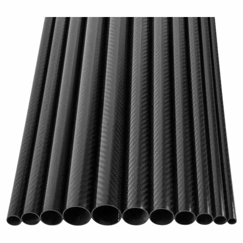 2pcs 3k full carbon carbon fiber tube with wall thickness 1.5mm length 500mm for rc aircraft and kite 5