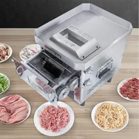 110V/220V Electric Meat Slicer Commercial Automatic Slicer Multifunctional Stainless Shred Slicer Cutter Meat Meat Grinder 1
