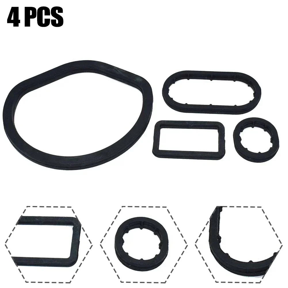 Car Rubber Oil Filter Housing Seal Kit 4pcs 1121840061 1121840161 1121840261 For Mercedes W163 W202 W203 W208 W210 W211 W220