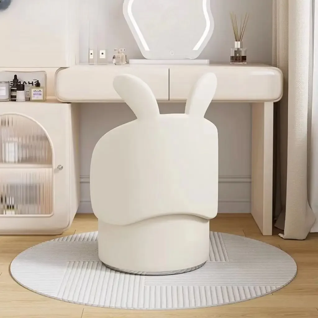 

light and luxurious, high-end dressing table chair, girl bedroom makeup chair, modern and simple small round stool