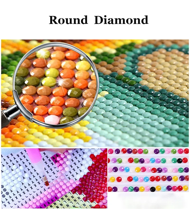 5D DIY Diamond Painting Animal Cat Dog Full Round Diamond Embroidery Mosaic Animals Pattern Cross Stitch Kits Home Decoration red truck diamond art