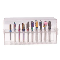 Clear Nail Drill Bits Holder Storage Box For Milling Cutter Dustproof Nail Bit Case For Acrylic Nails Accessories 30 Holes 1