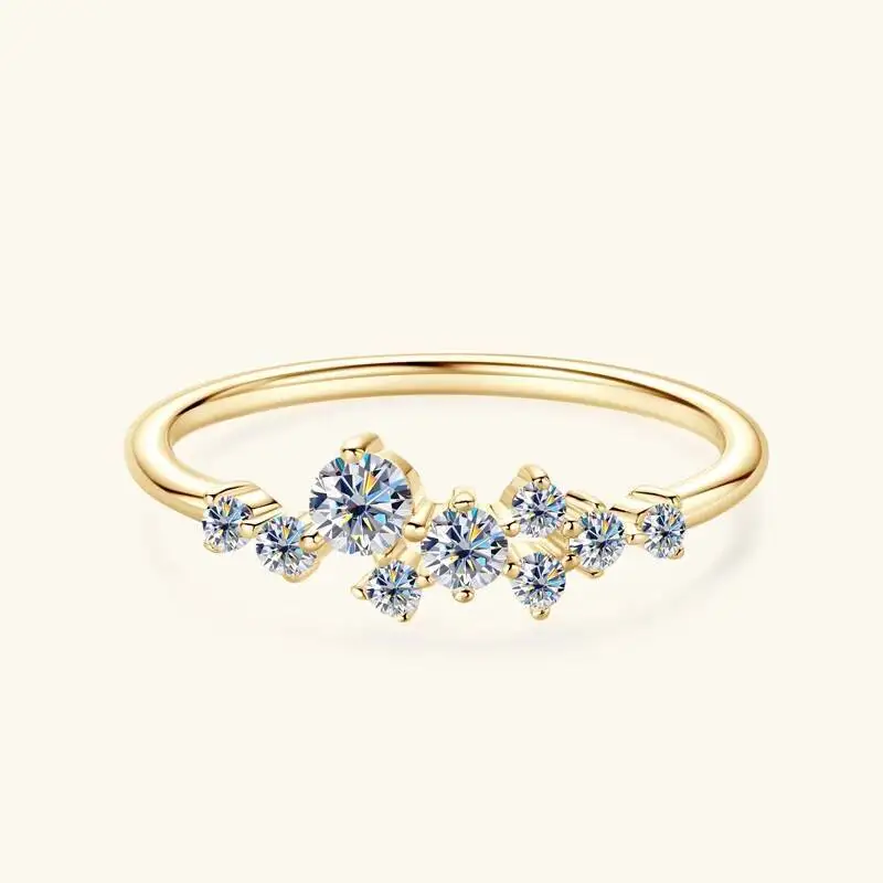 925 Sterling Silver Ring Moissanite Sterling Silver Wedding Engagement Finger Rings Fashion Band For Women Fine Jewelry