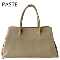 Sac à main de luxe multicouche en cuir de vache pour femmes, fourre-tout de grande capacité en daim abricot de haute qualité pour les déplacements, hiver 1