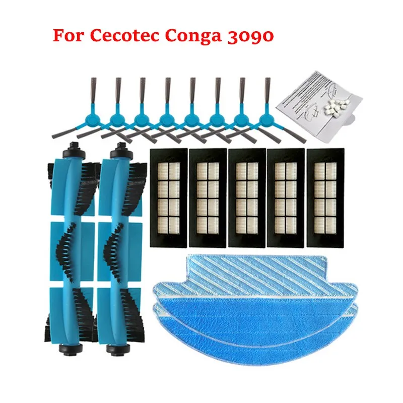 For Conga 3090/Viomi 1X Main Roller Side Brush Hepa Filter Mop Cloth Rag Replacement Cleaner Spare Parts Robot Vacuum Accessory