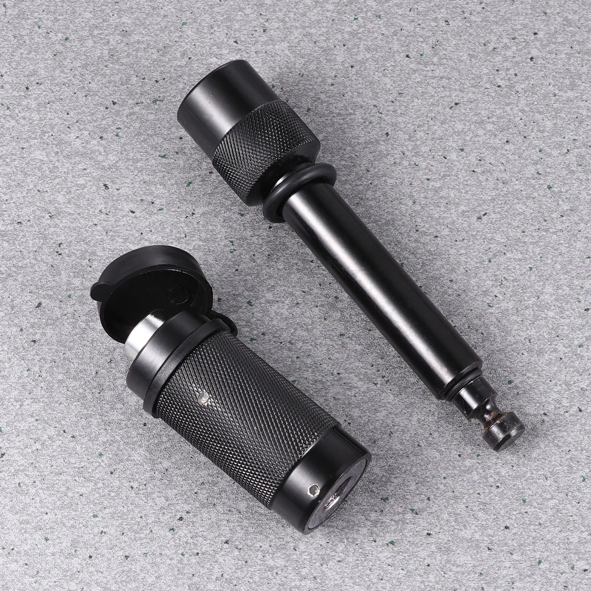 

Anti-theft Latch Lock Locking Pin Key Coated Dual Receiver Locking Hitch Pin Black