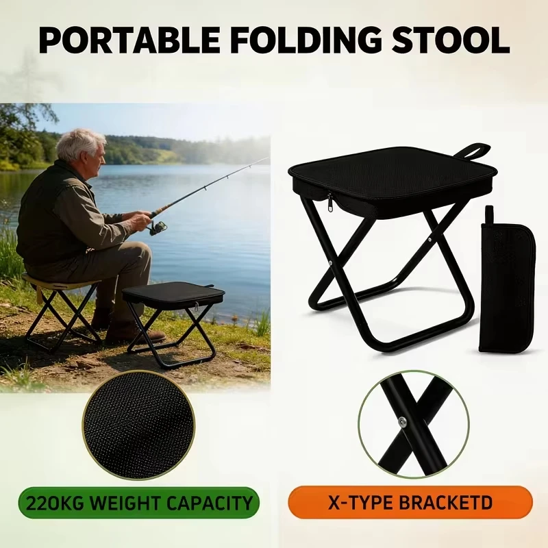  slider image of 2-in-1 Outdoor Folding Stool