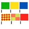 Professional Referee Flag Multi-color Waterproof Linesman Flags with Sponges Handle Issuing Flags Volleyballs Football Supplies