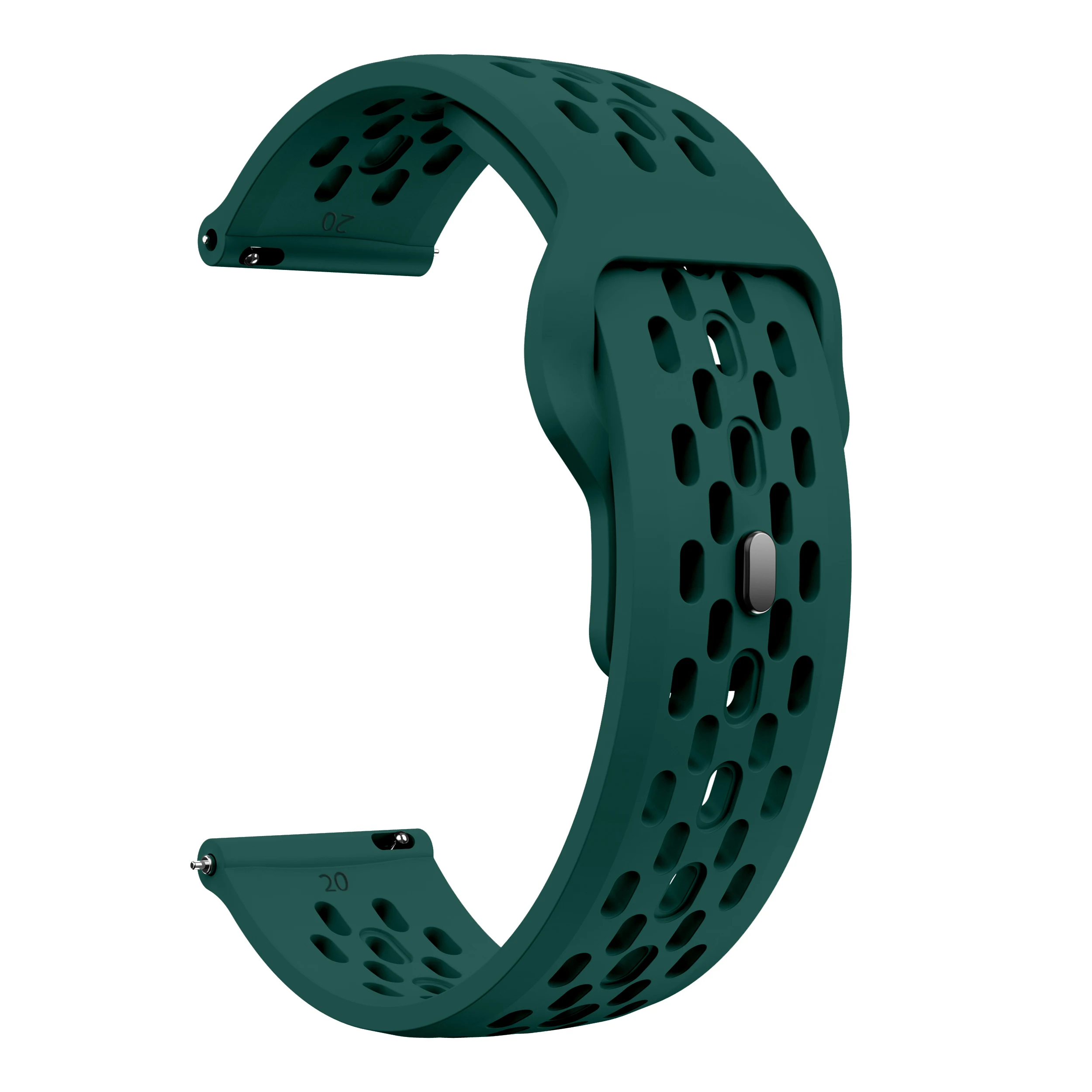 Silicone Breathe Band Strap, 18-22mm Adjustable Bracelet
