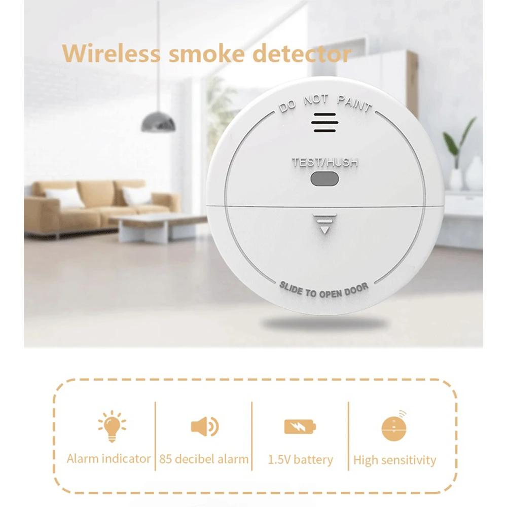 Home Security Protection System Smoke Alarm New Wireless WiFi Fire Sensor Alarm Tuya Smart Life Highly Sensitive Smoke Detector tuya wifi smoke detector sensor wireless fire security protection alarm sensor work with tuya smart life app control smart