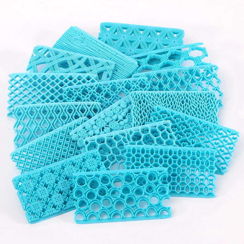 Pottery Embossing Mold Polymer Clay Stamp Flower Diamond Printing Mold DIY Ceramic Texture Mud Sculpture Cake Modeling Tool polymer clay tools pottery sculpting tools