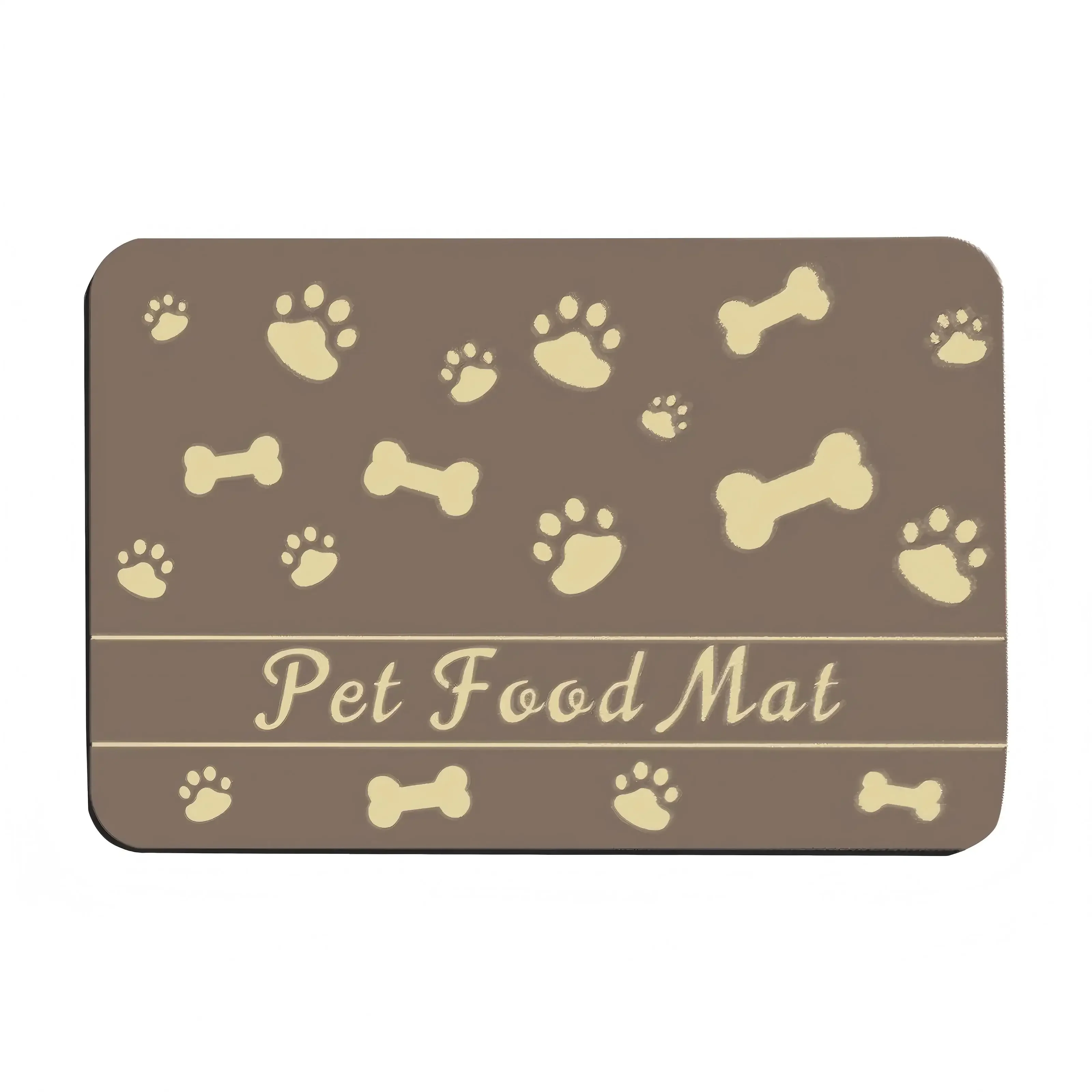 Pet Feeding Dropshipping Pet Placemat for Food and Water Bowl with Waterproof Rubber Backing Quick Dry Water Mat for Dog Cat