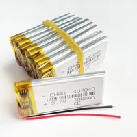 10 pcs 3.7V 300mAh 402040 Lithium Polymer LiPo Rechargeable Battery For Mp3 LED Light Camera Headphone Bluetooth Recorder 1