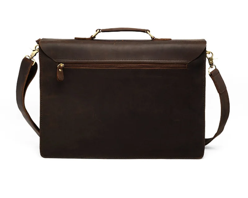 Crazy Horse Cowhide Leather Briefcase