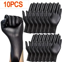 Disposable Black Nitrile Gloves - Latex-Free, Waterproof, and Durable for Kitchen, Food Processing, Beauty Salon, and Family Use (10PCS-5pairs)